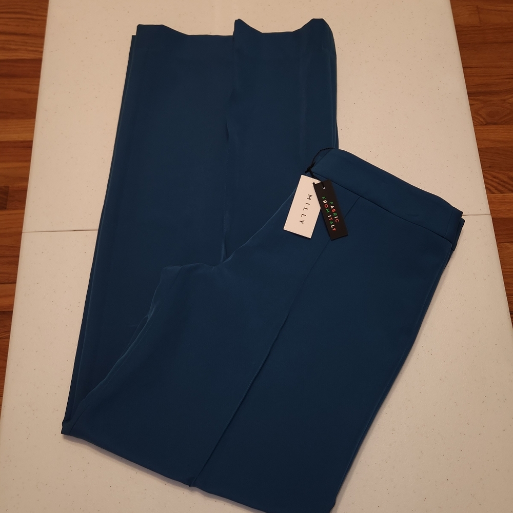 NWT Milly Low Rise Flare Pants In Peack Sz 6